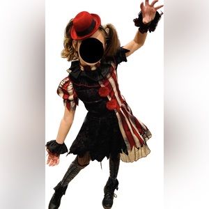 Girls Spooky Carnival Clown Costume